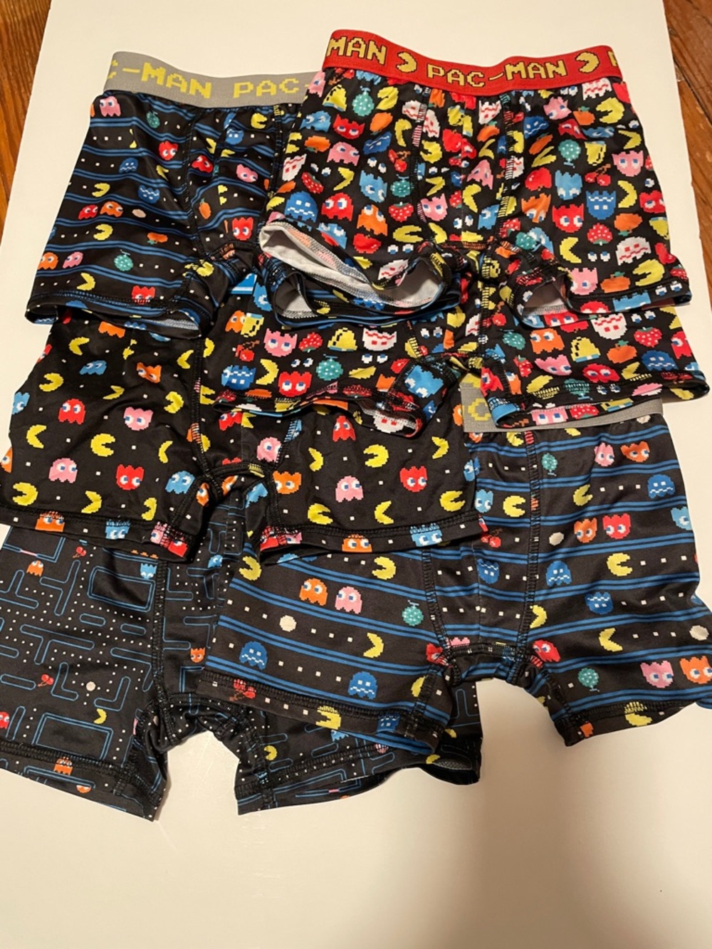 Pac-Man Print Boy’s Size 6 Boxer Briefs Pack Retro Arcade Set of 6 underwear
